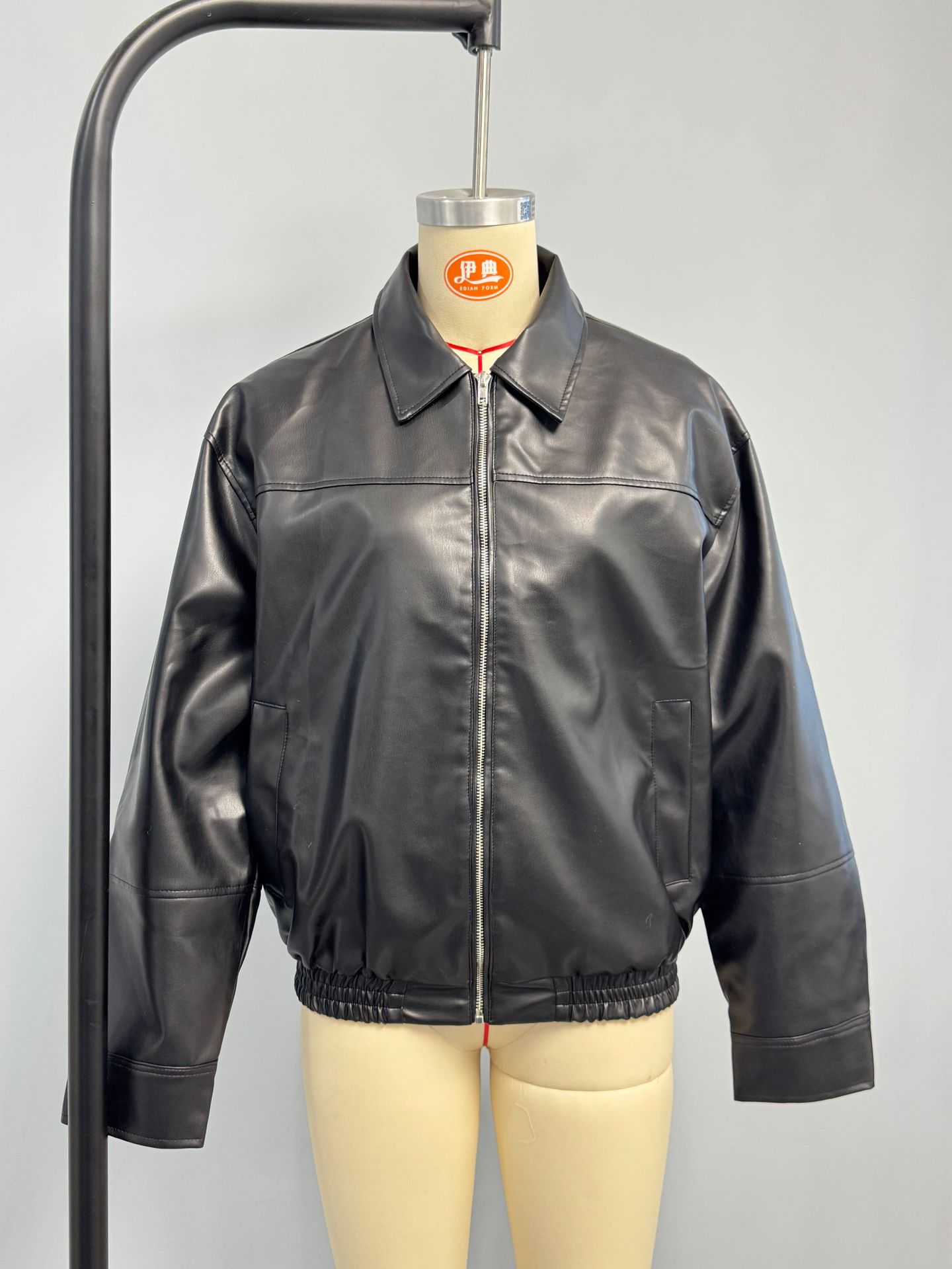 Fashionable And Chic Faux Leather Bomber Jacket Coats