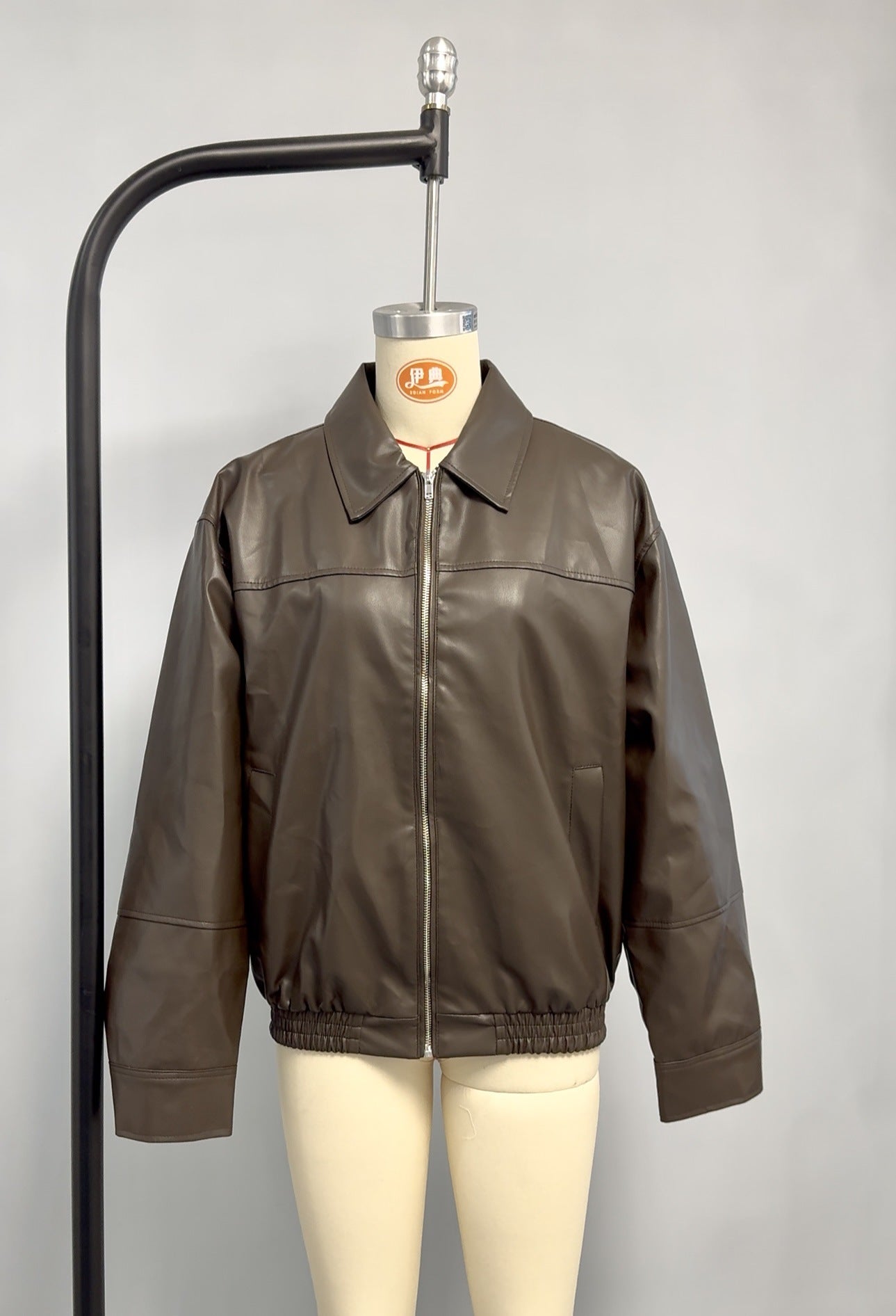 Fashionable And Chic Faux Leather Bomber Jacket Coats